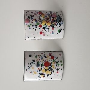 Coro Colorful Abstract Earrings